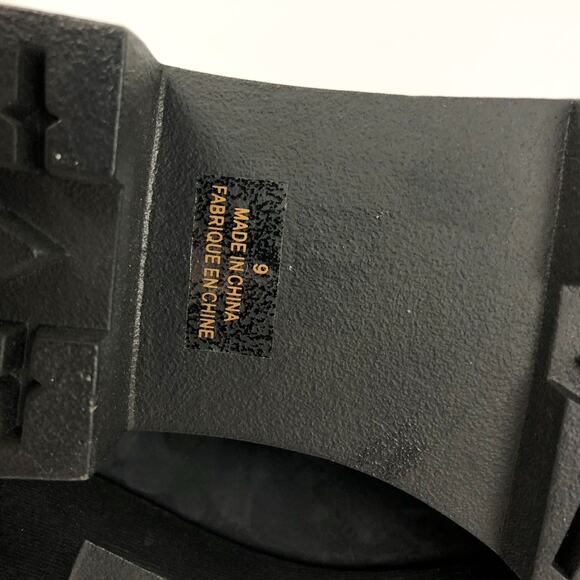 Jeffrey Campbell Womens Cloudy Chelsea Rain Boot 9 Black Round Toe Elastic Gores - Picture 9 of 10